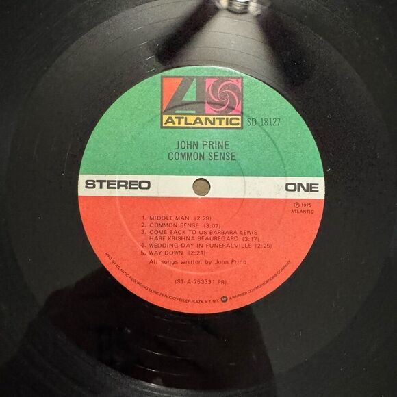 JOHN PRINE “Common Sense” LP/Atlantic SD 18127 1975 Vinyl Record - Picture 4 of 8